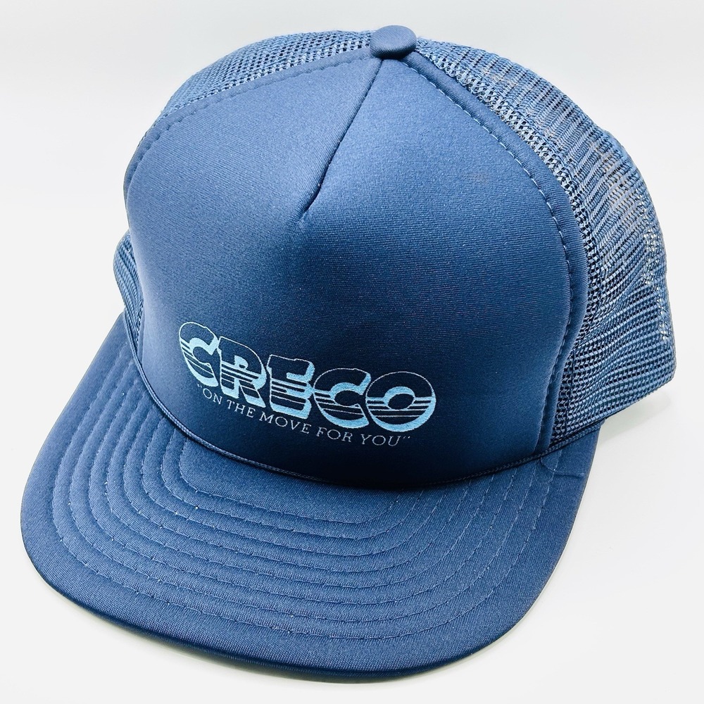 Creco‎ On the Move Rope Foam Trucker Hat Cap Snapback Adjustable Blue Outdoors